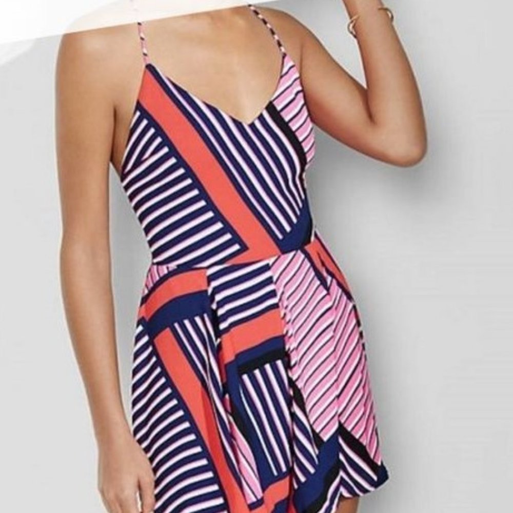 NWT Express red and blue romper. Size 8